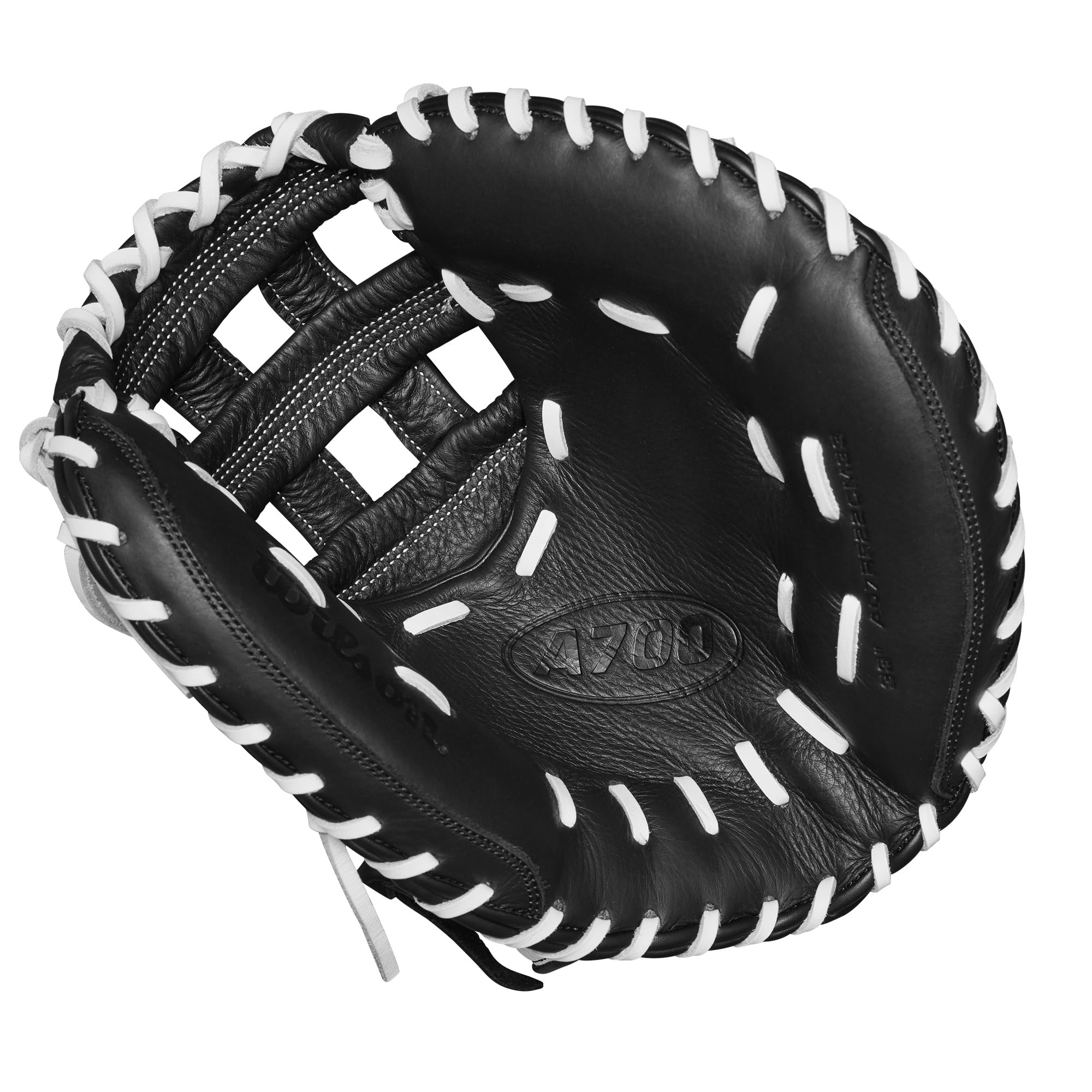 WILSON 2024 A700 Fastpitch Catcher's Mitts, Guanti Unisex Adulto, Bianco/Nero, 33"