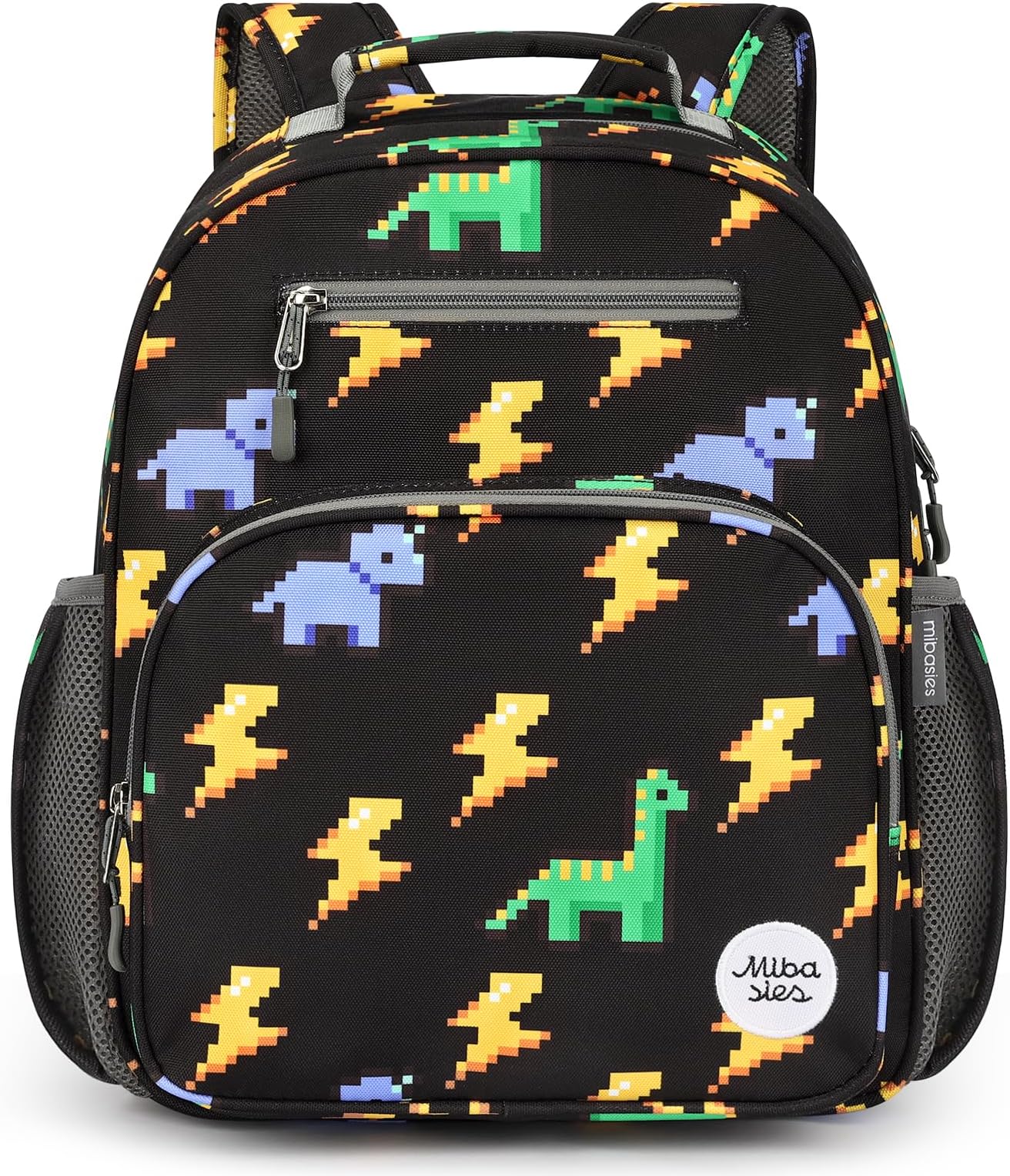 mibasies Kids Backpack Boys: Boys Backpack 5-8 - Kindergarten Elementary School Backpack for Boys - Dinosaurs Backpack for Boys Black
