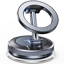 Coolpow Porta Cellulare Auto Magnetico,Supporto Telefono Auto per Magsafe (Ventosa Sottovuoto & Magneti Potenti) Supporti Telefono Accessori Auto Interno Kit per iPhone 17, Parabrezza, Cruscotto