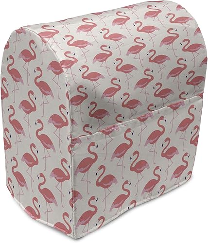 Lunarable Funda para mezclador de pie de flamenco, diseño de pájaro exótico hipster, funda organizadora de electrodomésticos de cocina con un