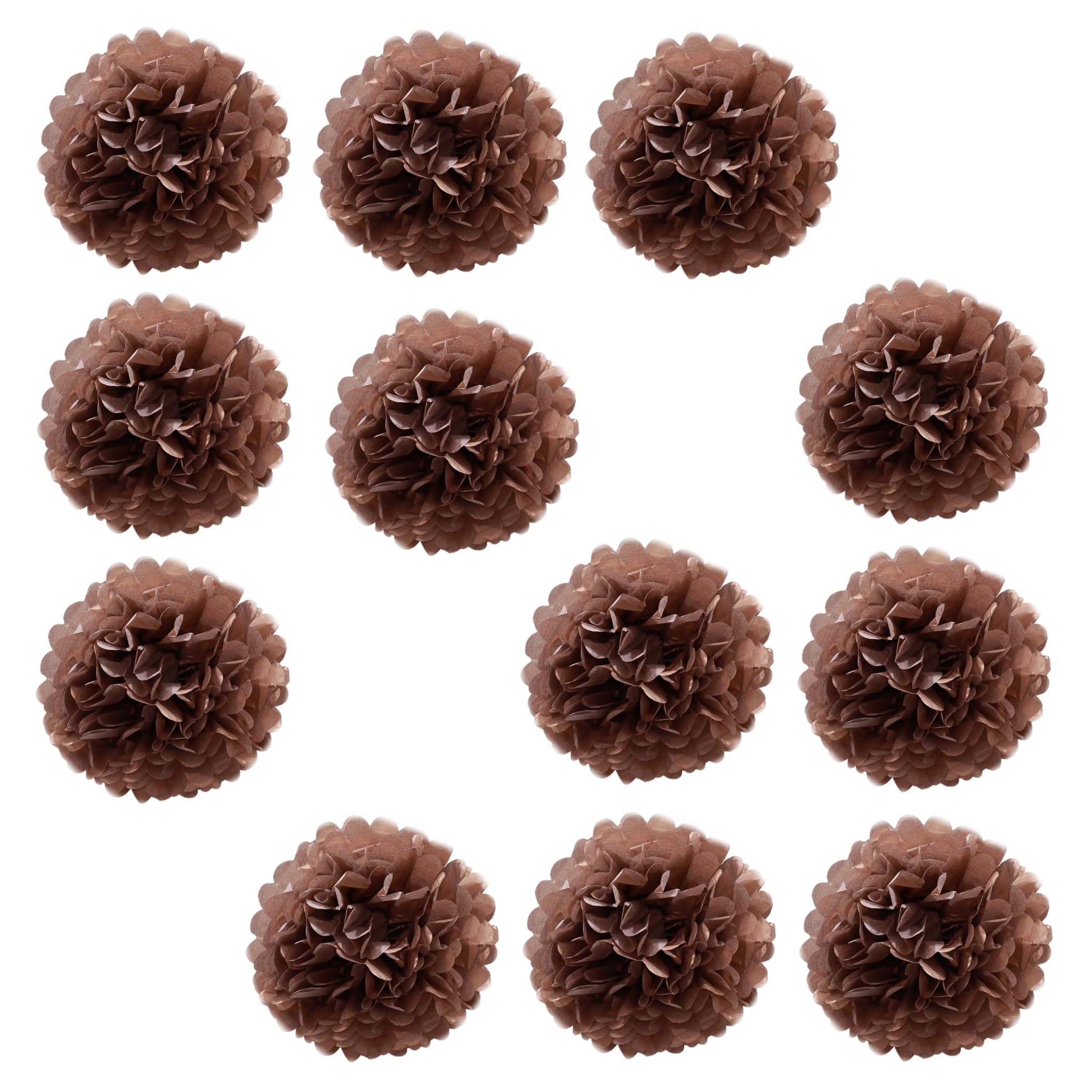 Paper Lanterns 26colors 12pcs Each 10inch Paper Pompom for Wedding Birthday Summer Halloween, , Party Decoration(Coffee)