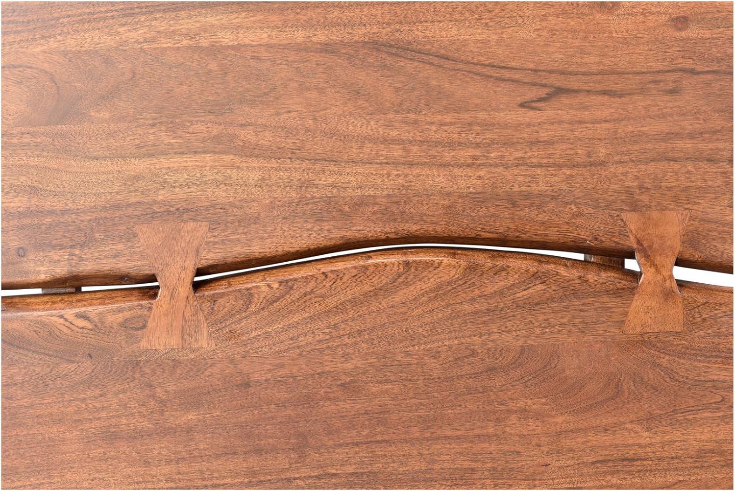 Madagascar King-Sized Contemporary Brown Wood Platform Bed