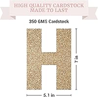 Vista 5 de Perfect Occasion - Pancarta de feliz cumpleaños preencordada - Sin bricolaje - Pancarta de papel con purpurina dorada para fiesta de cumpleaños