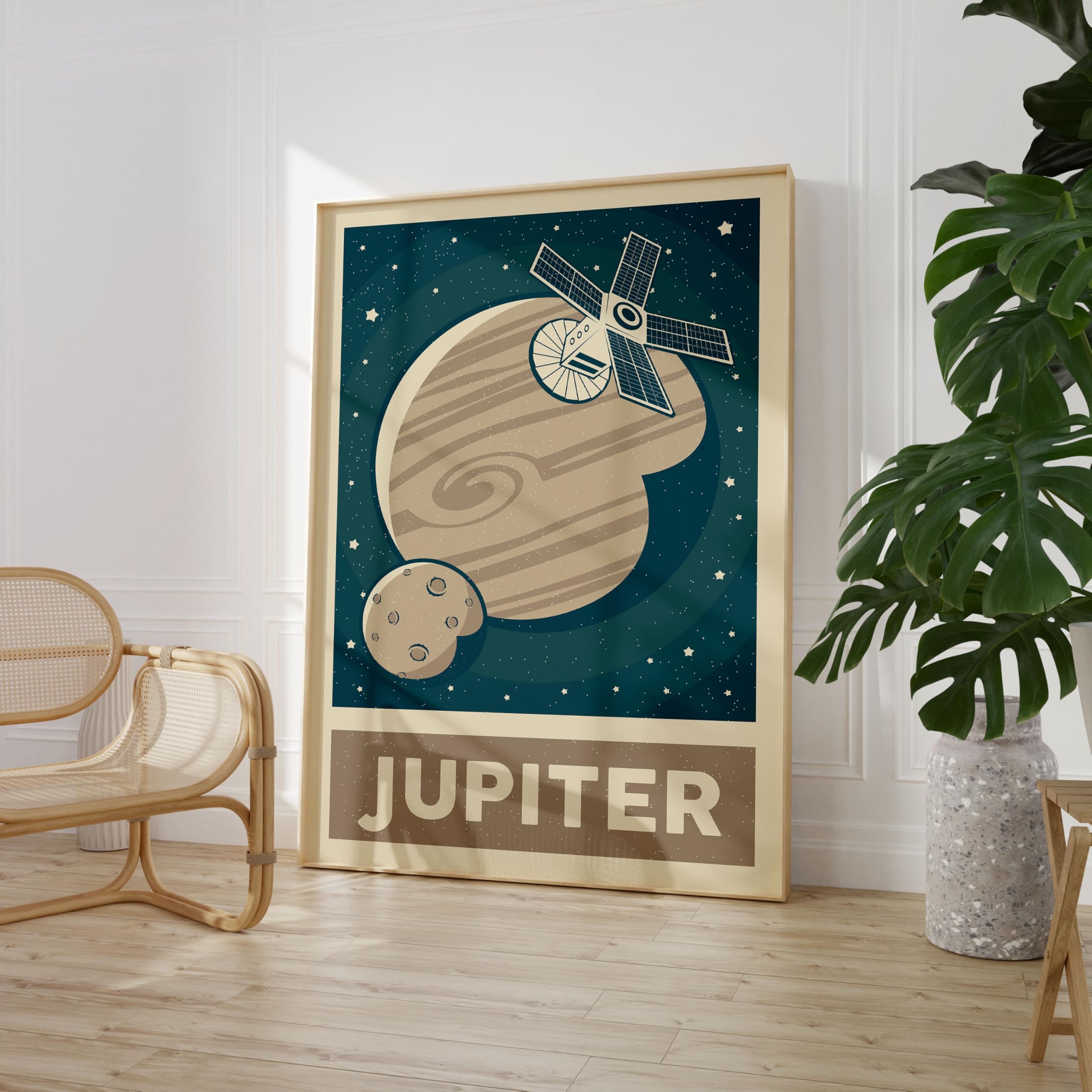 Solar System Planet Prints Poster Art A5 A4 A3 A2 A1 Maxi - Bedroom Art Nursery - Home Decor Fashion Classic Unframed - Kids Childrens Space Gifts - 9032 (Jupiter, Maxi - 61cm x 91cm)