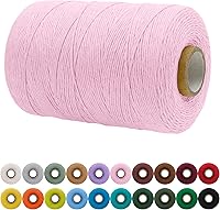 Vista 107 de JeogYong Cordón de macramé de un solo hilo 1mm x 426 yardas (1279 pies) Cuerda de algodón suave Hilo de macramé de 1 mm, suministros de macramé