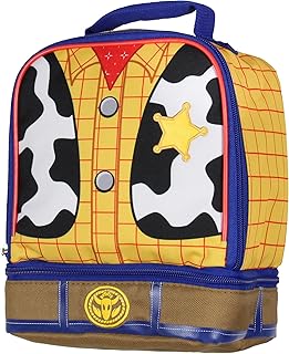 Woody Lunch Bag | Toy Story Lunch Box | Woody Character Design Dual Compartment Insulated Lunch Tote 10"