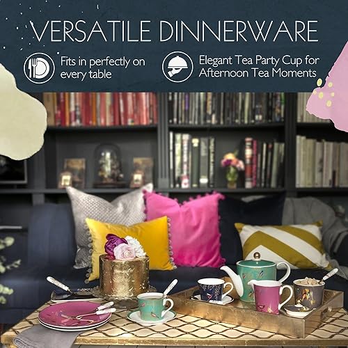 Miniatura 3 de Portmeirion Sara Miller London Chelsea - Azucarero cubierto  Tarro de azúcar de 10 onzas para barra de café, hogar y encimera de cocina  Hecho de