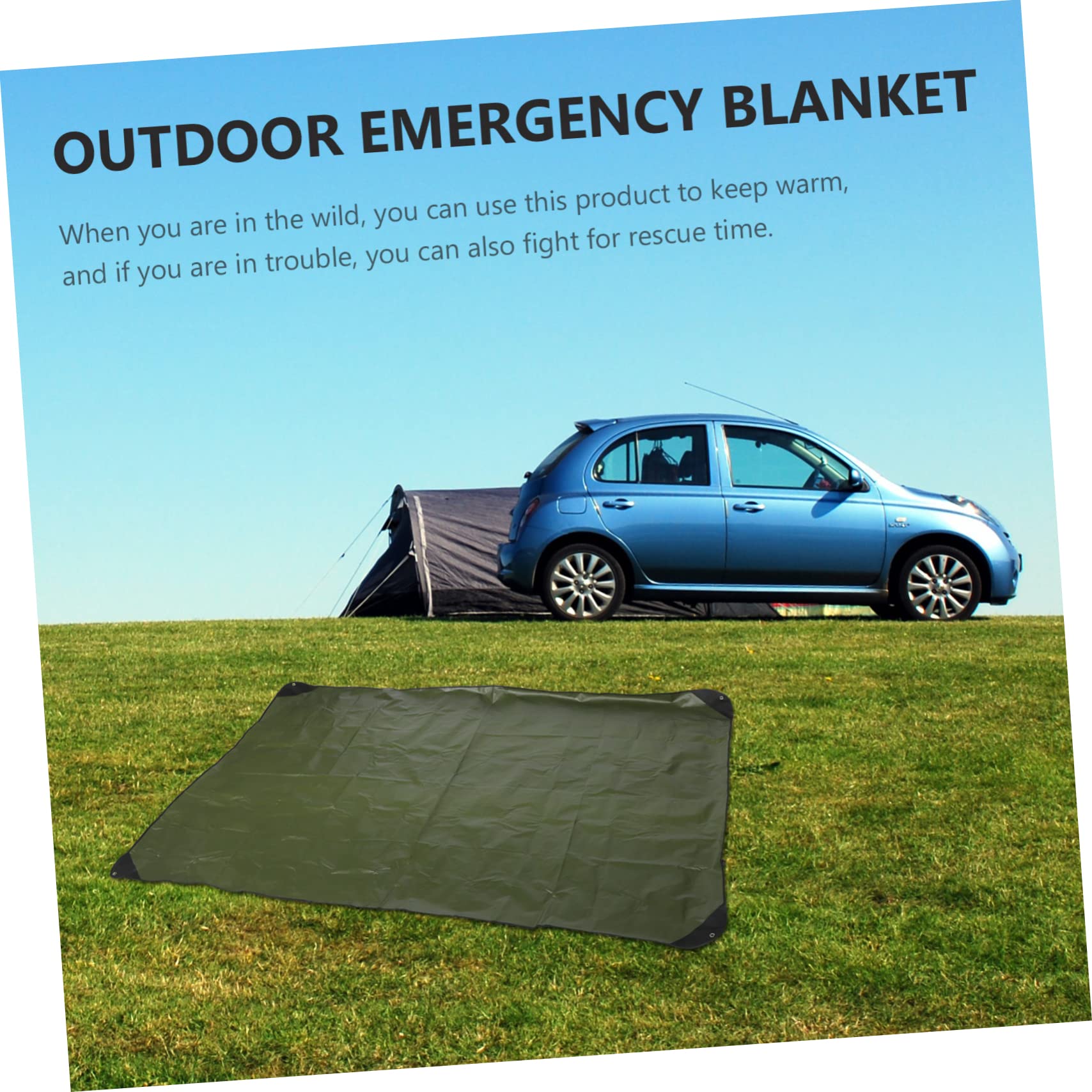 Cabilock Coperta di Emergenza Termica Coperta Isolante Leggera Telo per Riparo Temporaneo Telo da Sole d Emergenza Protezione per Auto Sacco Pelo