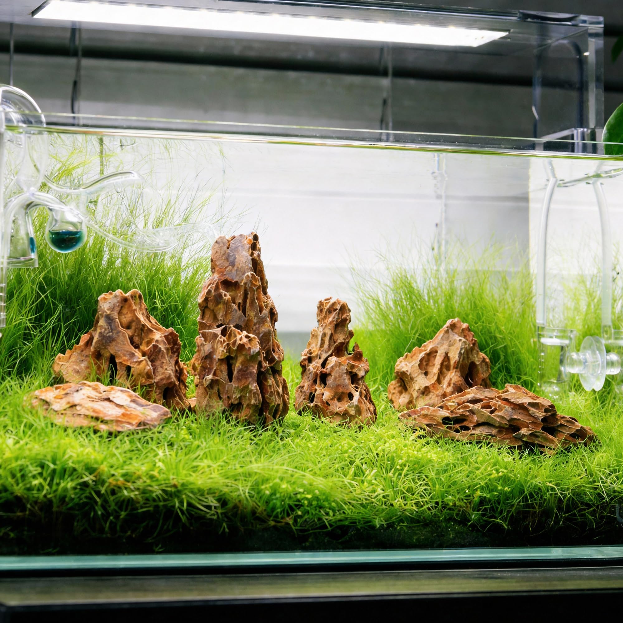 Piedra Dragon Natural 5,5-20,5 cm, Juego de 5 Piedras Mixtas para Aquascaping, Terrarios y Decoración de Acuarios