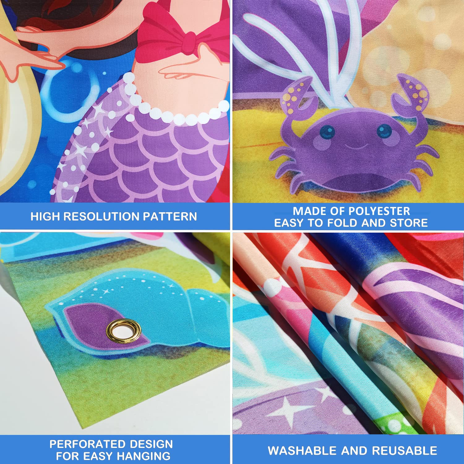 Mermaid Mermaid Birthday Banner Under The Sea Backdrop for Girl Mermaid Themed Birthday Party Decoration Mermaid Tail Photo Booth Props Indoor Outdoor Party Supplies Mermaid Mermaid Birthday Banner Under The Sea Backdrop for Girl Mermaid Themed Birthday Party Decoration Mermaid Tail Photo Booth Props Indoor Outdoor Party Supplies
