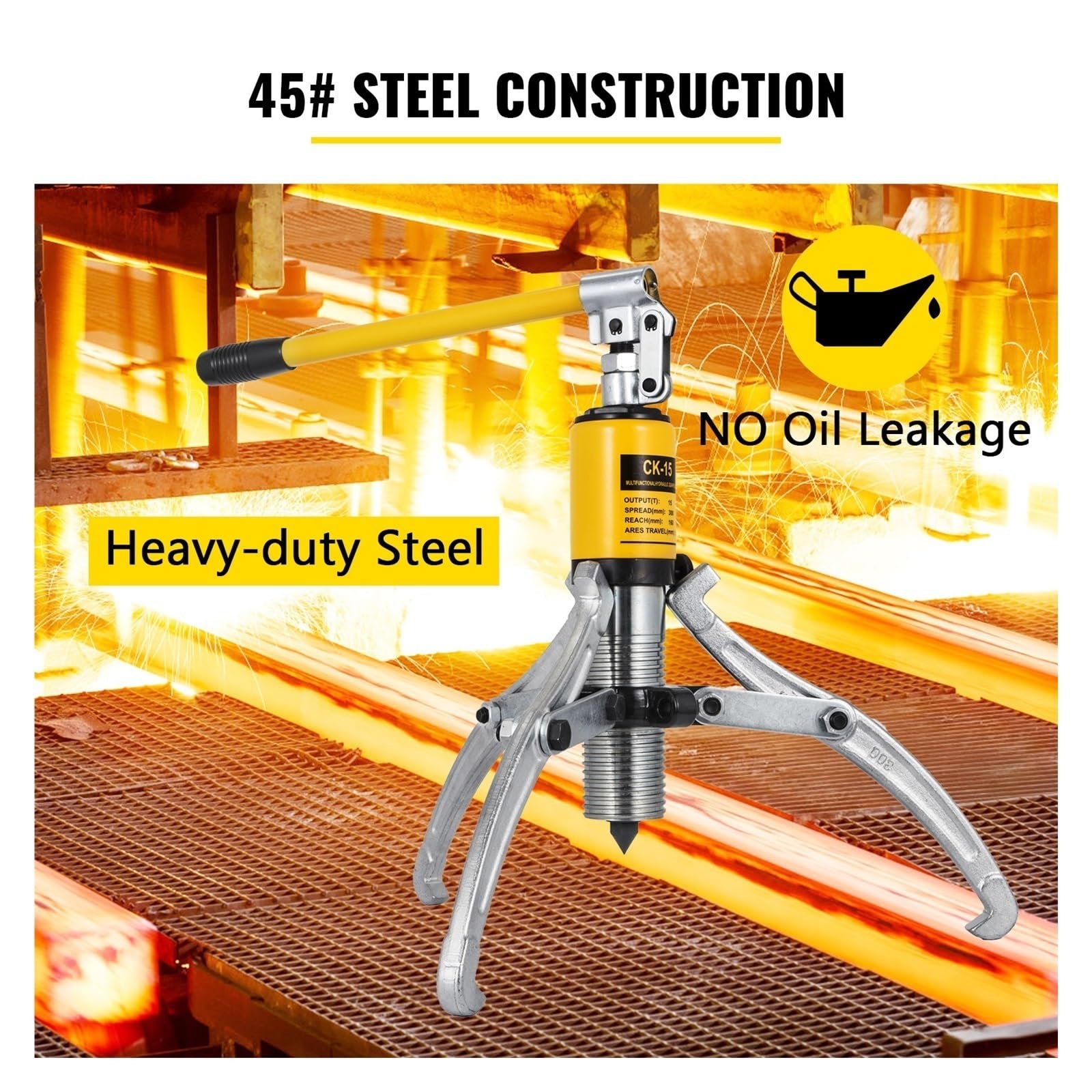 15 ton hydrauliczny ściągacz przekładni, łożysk kół, narzędzia separujące, regulowane, dwa, trzy szczęki, do warsztatu naprawczego w garażu Do użytku DIY