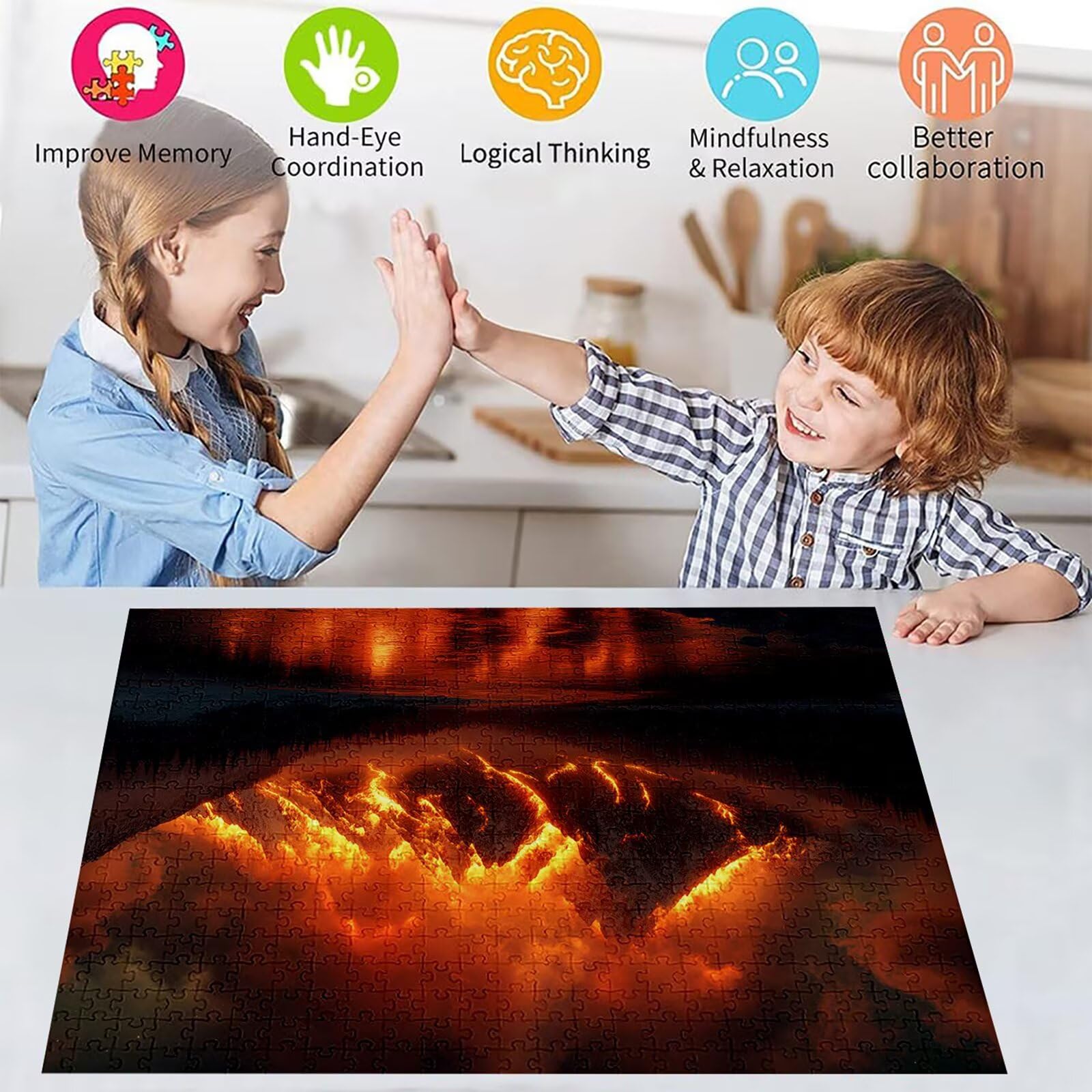 Puzzle 3000 elementów górskie puzzle dla dorosłych jezioro 122 x 81 cm unikalne rzemiosło klasyczne 3D drewniana układanka do rodzinnych gier biznesowych, układanka do samodzielnego wykonania nawet do
