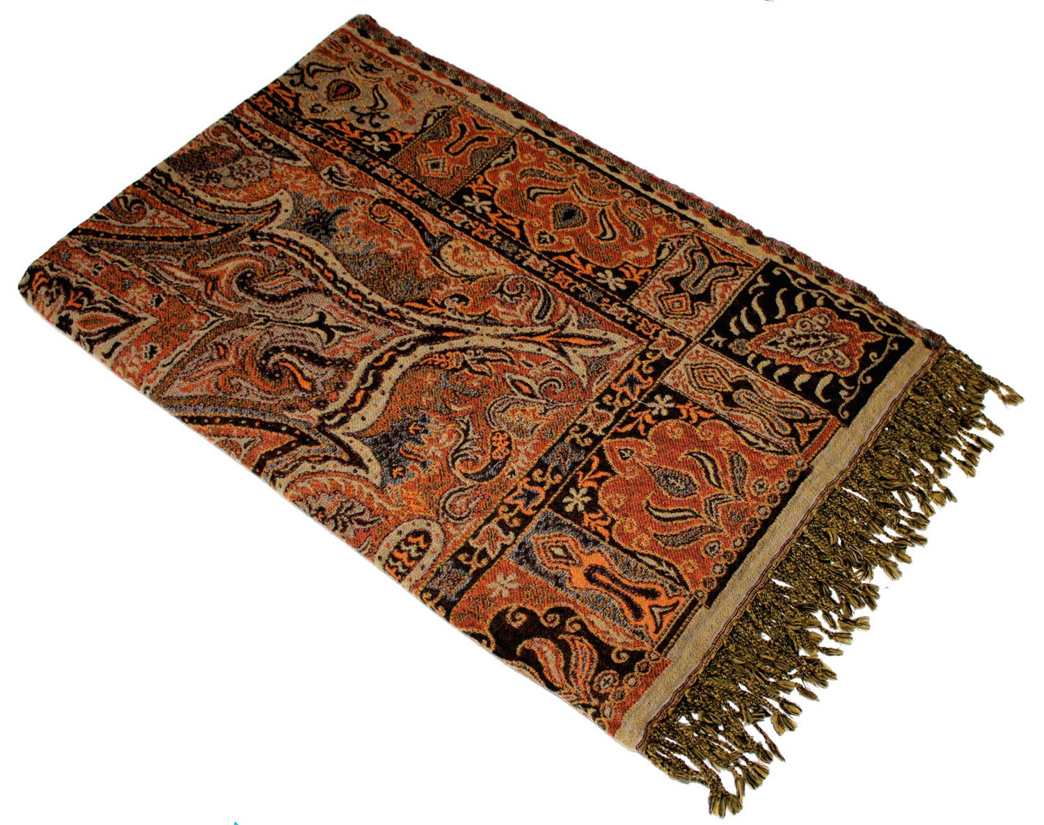 Lorenzo Cana Koc żakardowy, tkany koc wełniany, koc bawełniany z najdelikatniejszą wełną Merino - jagnięce koc, narzuta na sofę 140 cm x 200 cm 96263