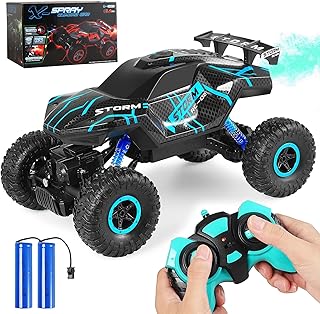 Sponsored You’re seeing this ad based on the product’s relevance to your search query.Learn more about this advertisement Herefun Remote Controlled Car, 2.4GHz Off-Road RC Car, 4WD Remote Controlled Monster Truck with LED Light + Spray, Rechargeable High Speed RC Truck, Off-Road Vehicle Car for Children from 4 5 6 7 8 9