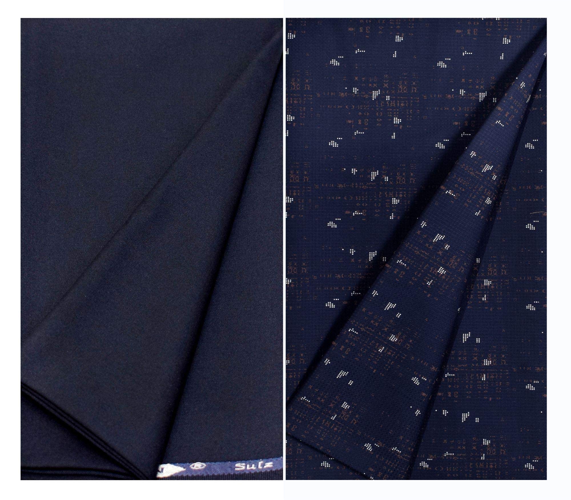 Kundan Sulz Gwalior Men's Matt Finish Trouser & Shirt Fabric Combo Set (Free Size/Multi Color)-image-38