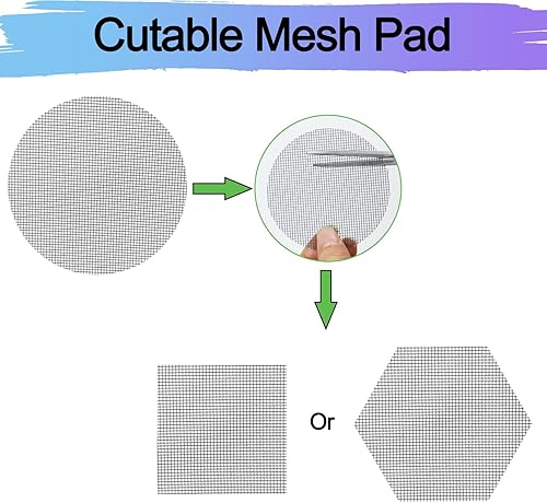 Miniatura 4 de GREGICH Malla para bonsái para drenaje de maceta, 2, 3, 4 pulgadas de tamaño surtido, 100 piezas de almohadilla de malla redonda de plástico para