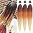 Ombre Braiding Hair Pre stretched Blonde Ginger Orange Prestretched Hypoallergenic Braiding Hair Extensions Non Toxic Ez Braid
