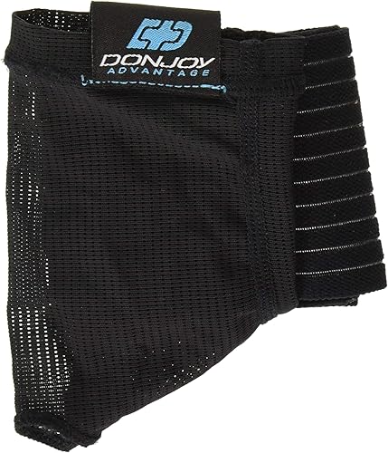 DonJoy Advantage DA161AV03-BLK-M - Tobillera con correas de la figura 8 para esguinces, tensiones, soporte lateral, tacón abierto, negro, talla M