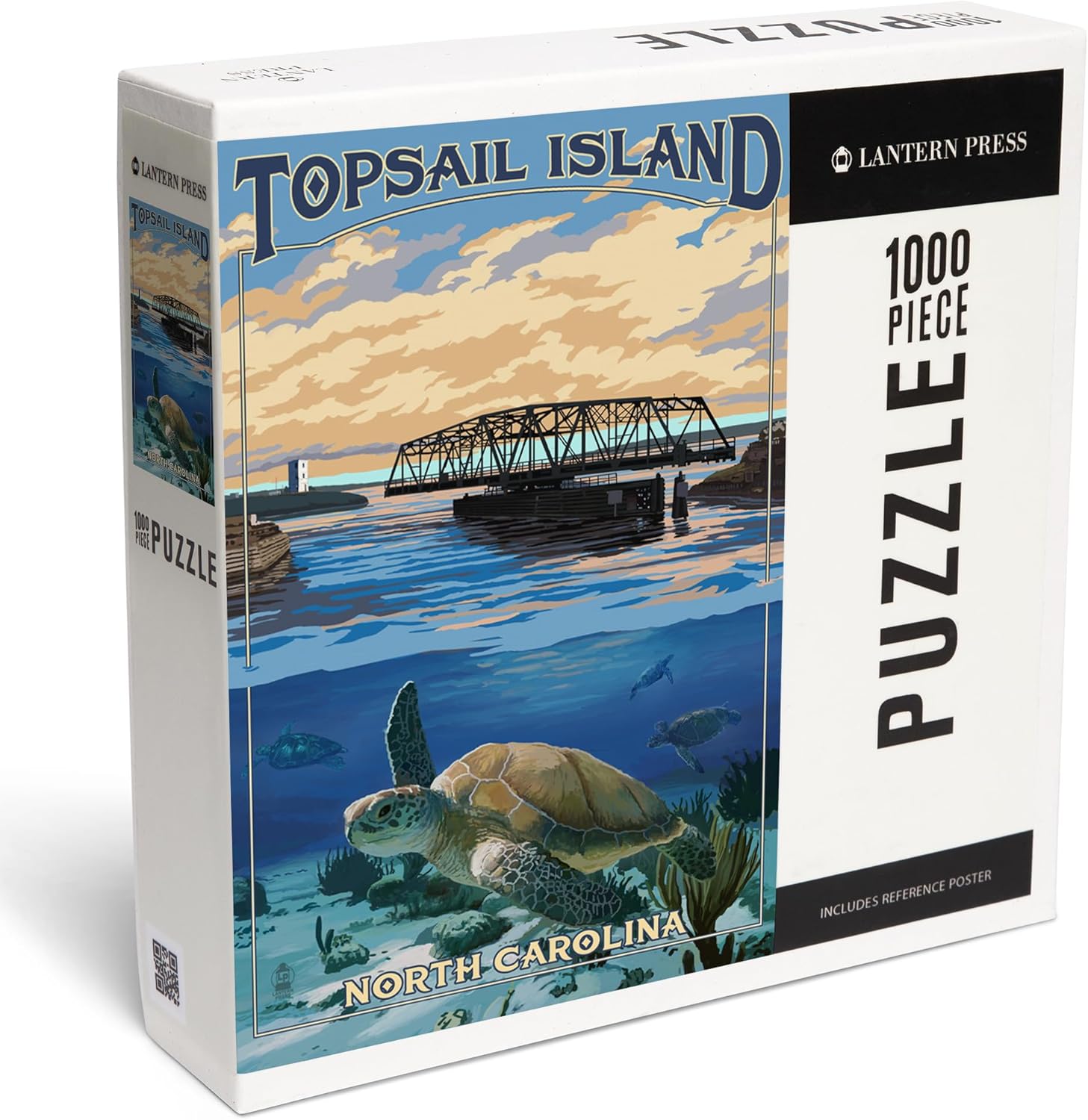 Topsail Island, North Carolina, Bridge View (1000 Piece Puzzle, Challenging Jigsaw Puzzle for Adults, Made in USA)
