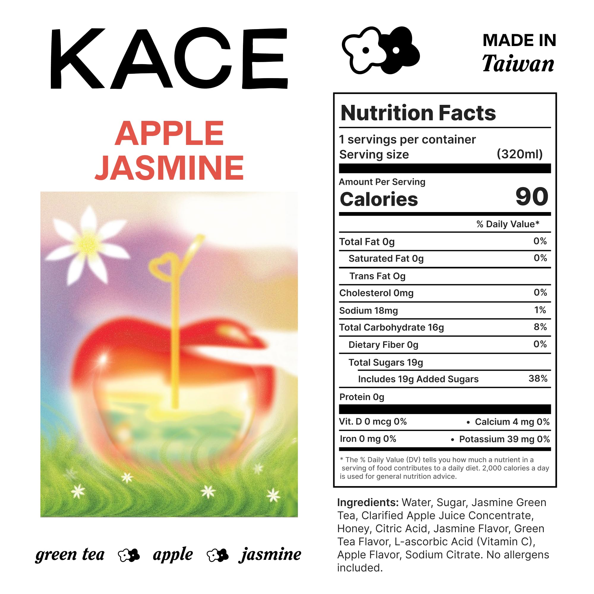 Amazon.com: Jasmine Iced Tea with Apple Tea Drink - Refreshing Apple Juice  Infused with Jasmine Tea & Honey, Crisp, Tart & Floral Blend - Perfect for  Everyday, Organic Herbal Tea, and Daily