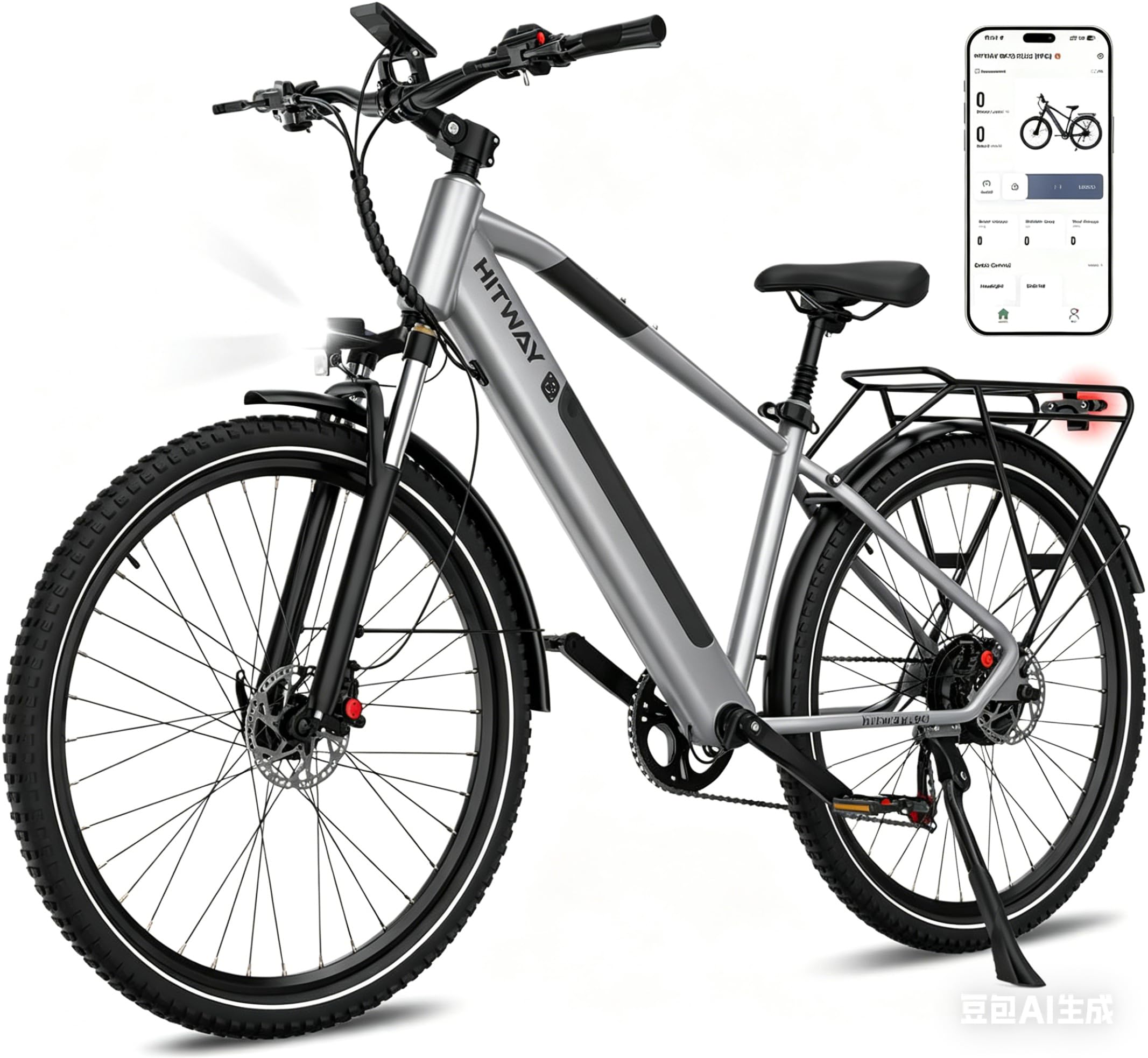 HITWAY E-Bike Rahmen Heckkorb E-Bike Zubehör BK29 Sport & Freizeit