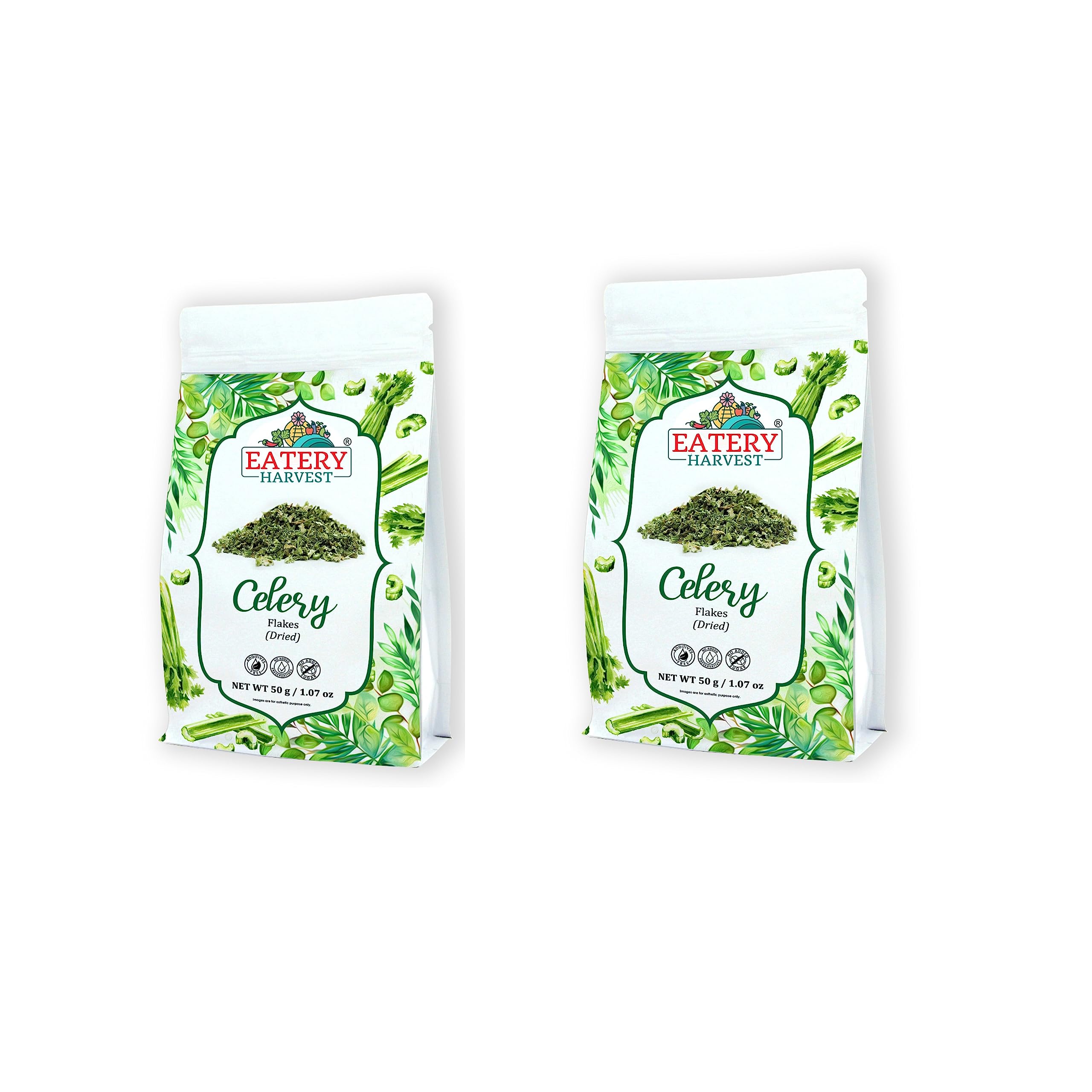 Saipros EATERY HARVEST Celery Flakes 100 gm(50 g*2 packs), Dried Celery Leaves For Spices| Herbs seasoning| Sausage| Celery Leaf Pesto| Herbal Tea All NAtural (B09C8N12TJ) Amazon Price History, Amazon Price Tracker