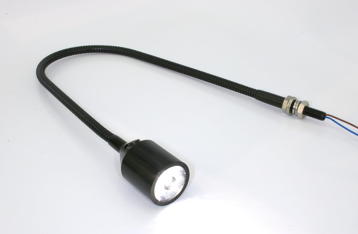 PilotLights Gooseneck Panel Light, Map Light, Post Light - White LED, 18" Length, 12VDC On/Off Switch