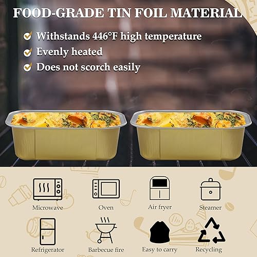 Miniatura 4 de Mini moldes para pasteles con tapas, 30 moldes desechables de 5.5 onzas, forros para cupcakes con tapas, moldes individuales para tartas, mini latas