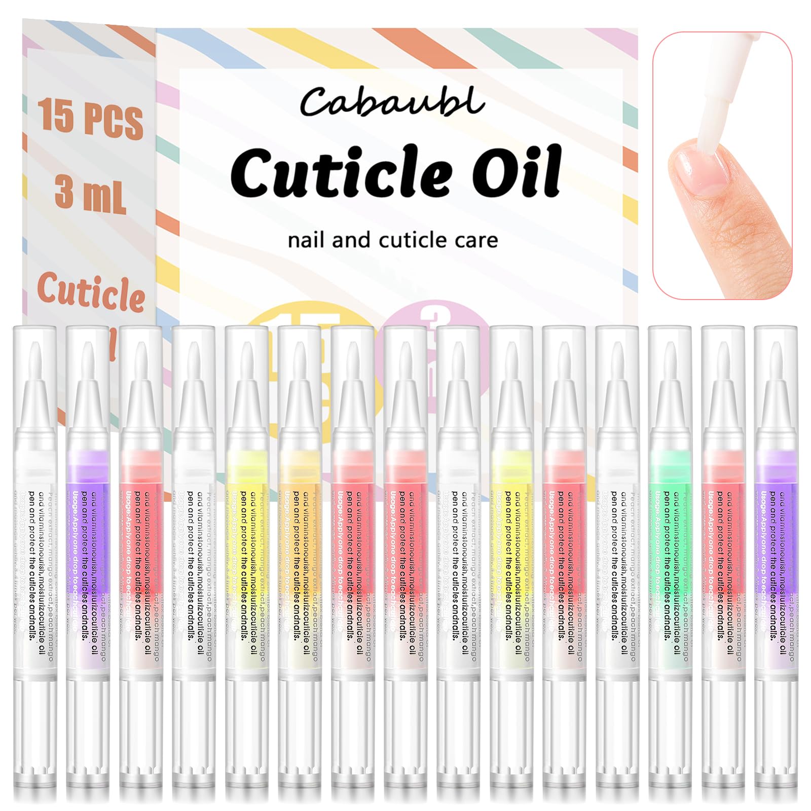 15 Pcs Cuticle Oil Pens, Nail Oil Treatment