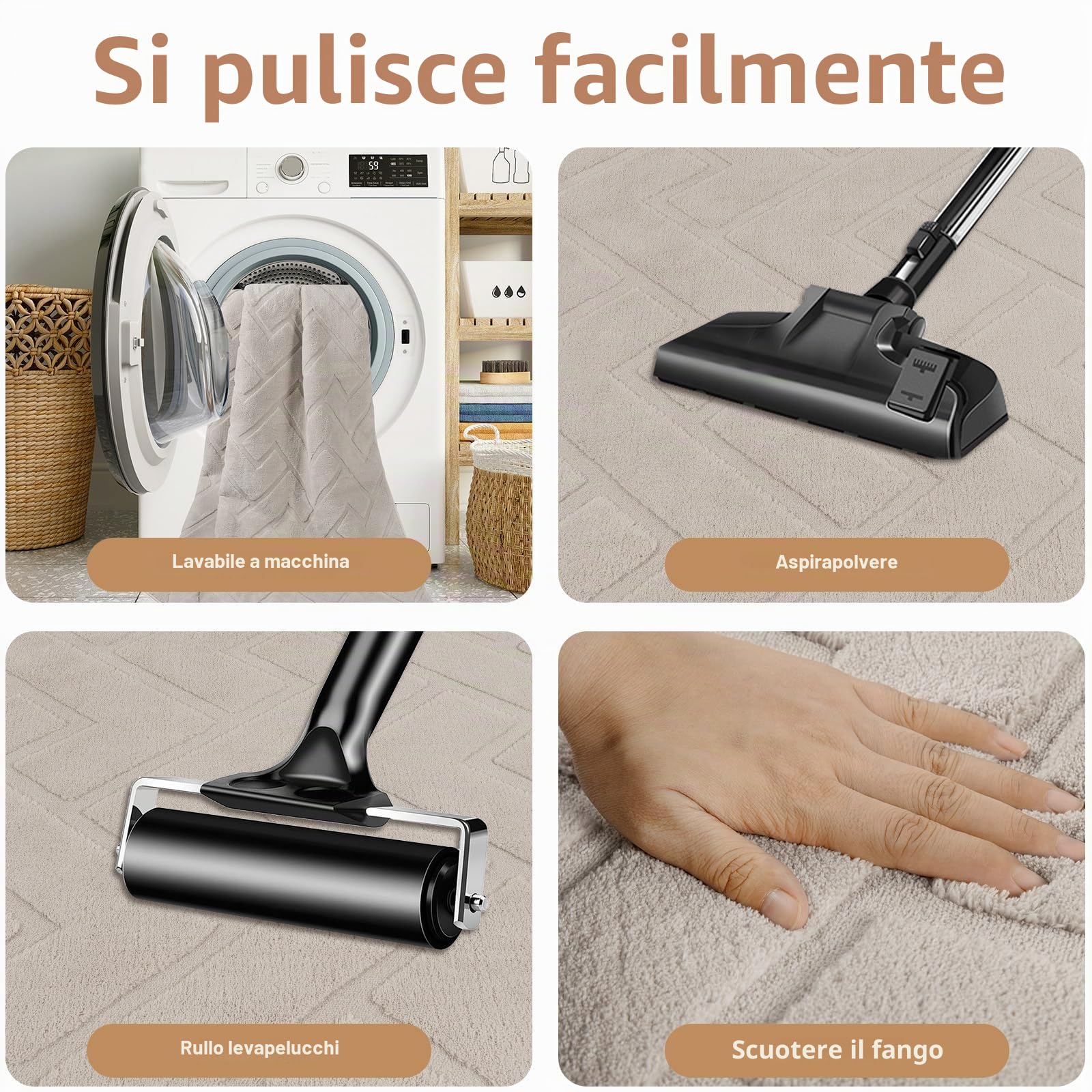 Famibay Tappeto Salotto 160x230 Bianco Moderno Grande Tappeto Lavabile In Lavatrice Pelo Corto Morbido Antiscivolo Tappeti Soggiorno Camera Da Letto Sala Pranzo Arredamento Casa