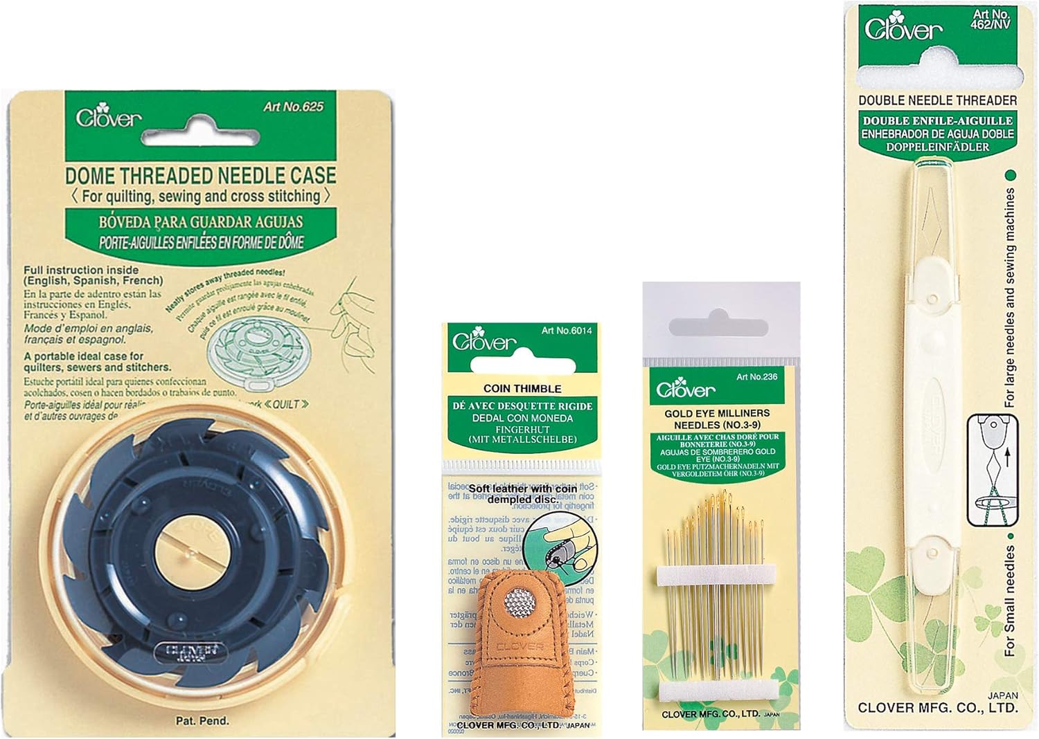 Clover Dome Threaded Bundle Needle Case, 75, Multiple 4