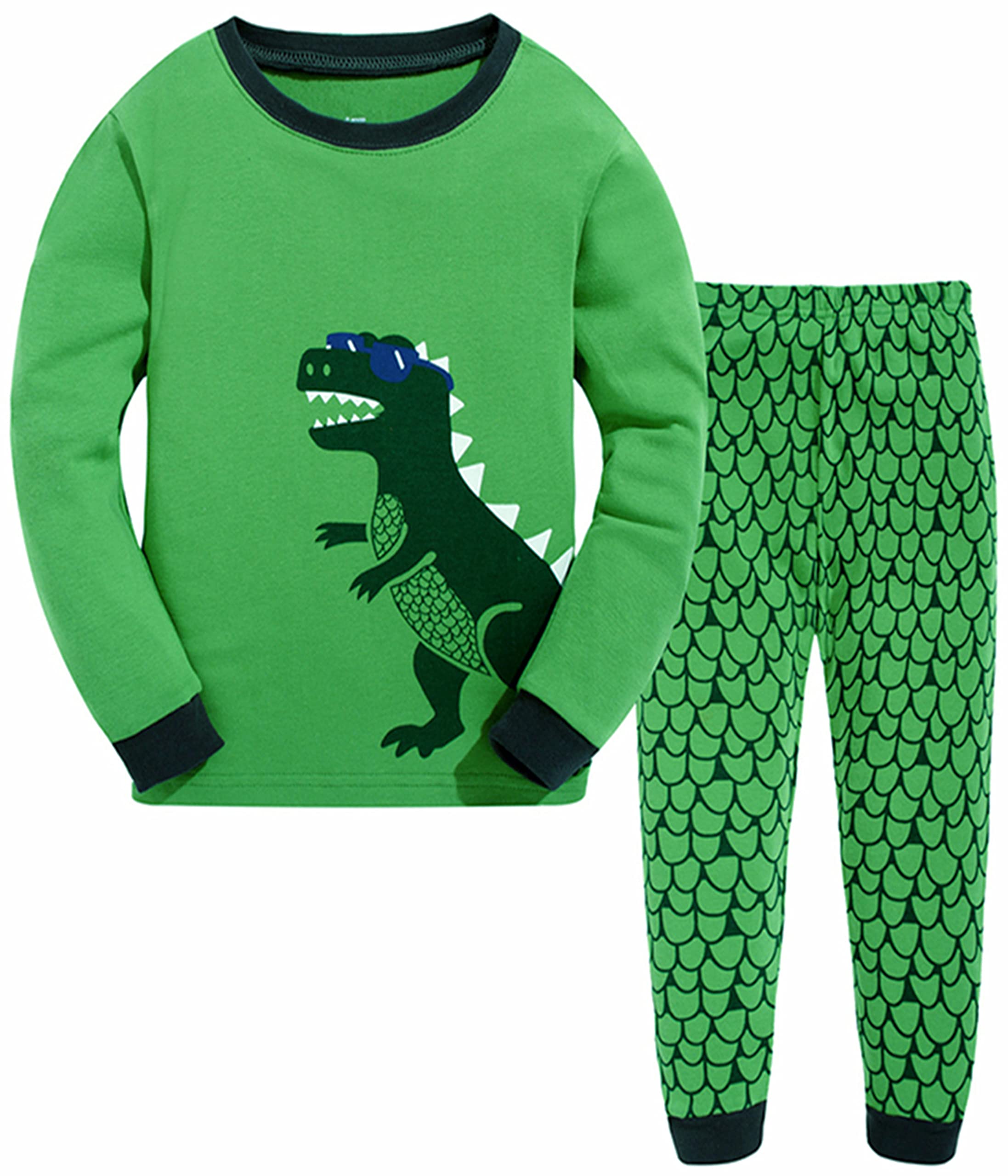 Boys Pajamas Set Long Toddler Pjs Little Kids Dinosaur Sleepwear