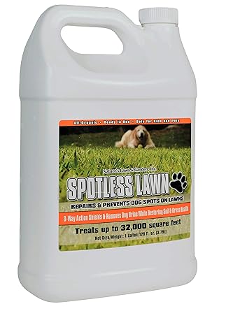 Amazon Com Nature S Lawn Spotless Lawn Dog Spot Aid Revive Protect Your Lawn From Dog Urine Burn Remediate Spills Recover From Road Salt Damage 1 Gallon Pet Supplies