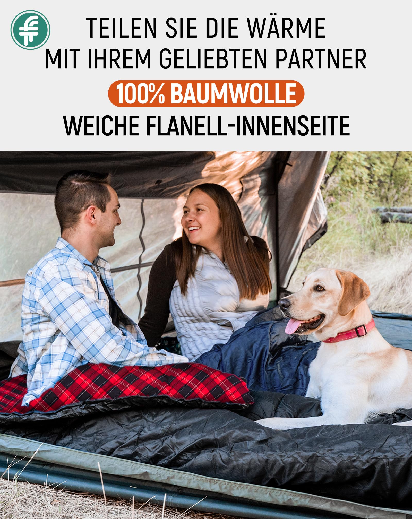 KingCamp Schlafsack für Erwachsene, Winter, Flanell, kompakt, 3-4 Jahreszeiten, Decke für Camping, Reisen, Zelte, Wandern, Outdoor, Indoor, 4 ℃ bis -15 ℃/230 x 90 cm