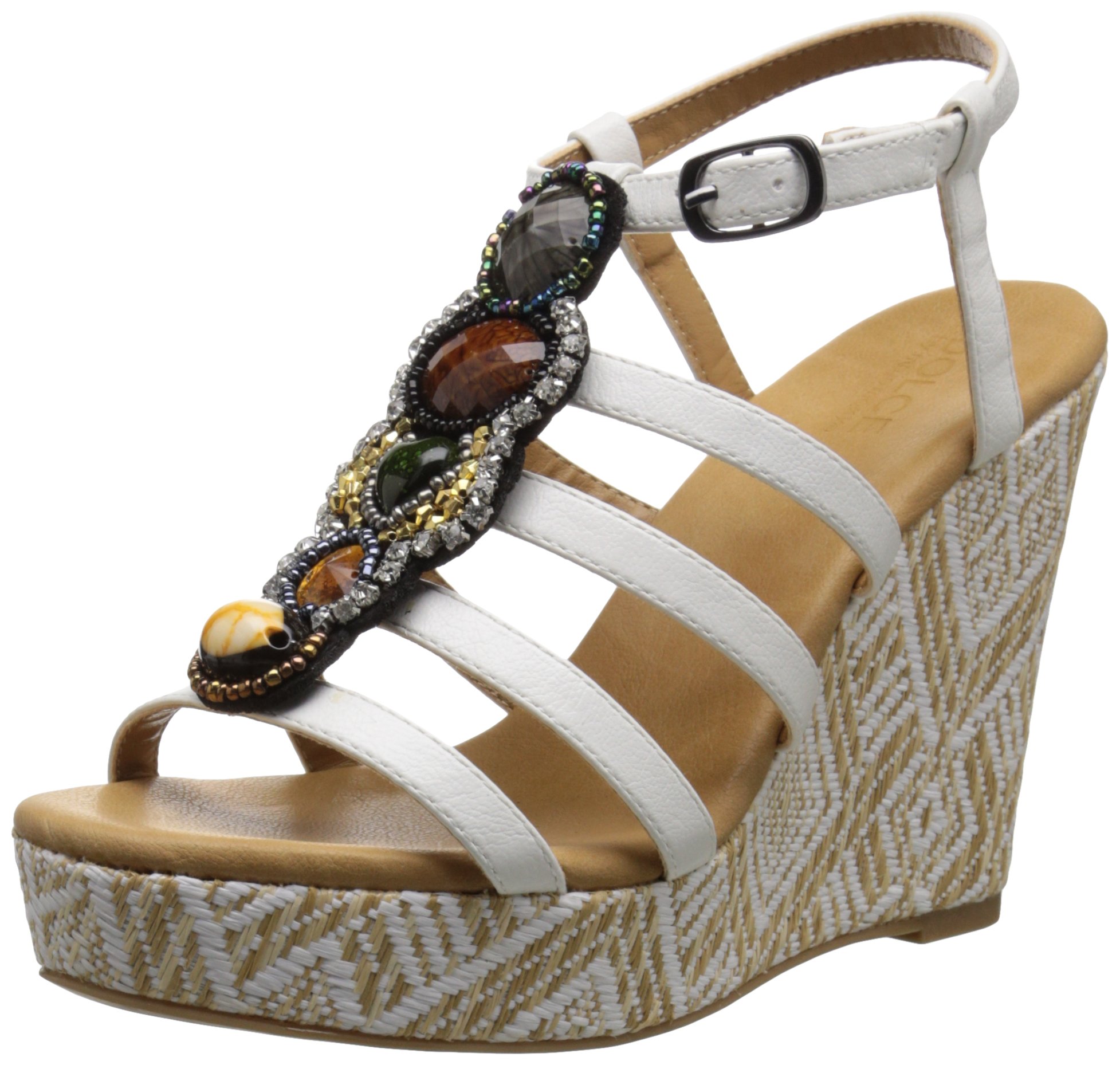 Dolce by Mojo Moxy Women's Corona Wedge Sandal, Black, 4 UK, Black, 37 EU