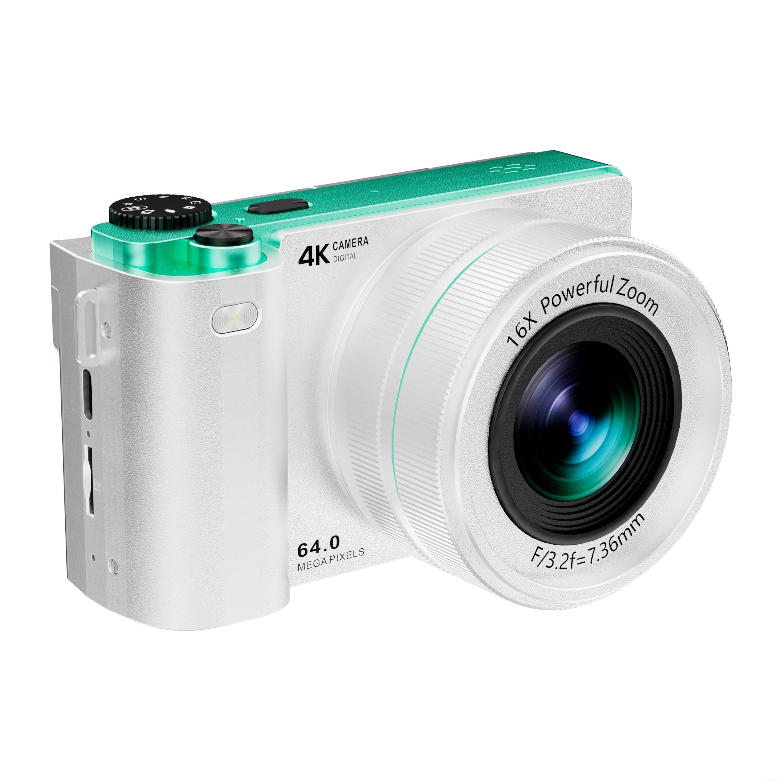 Aparat cyfrowy 64 megapiksele z 16-krotnym powiększeniem i ekranem z klapką