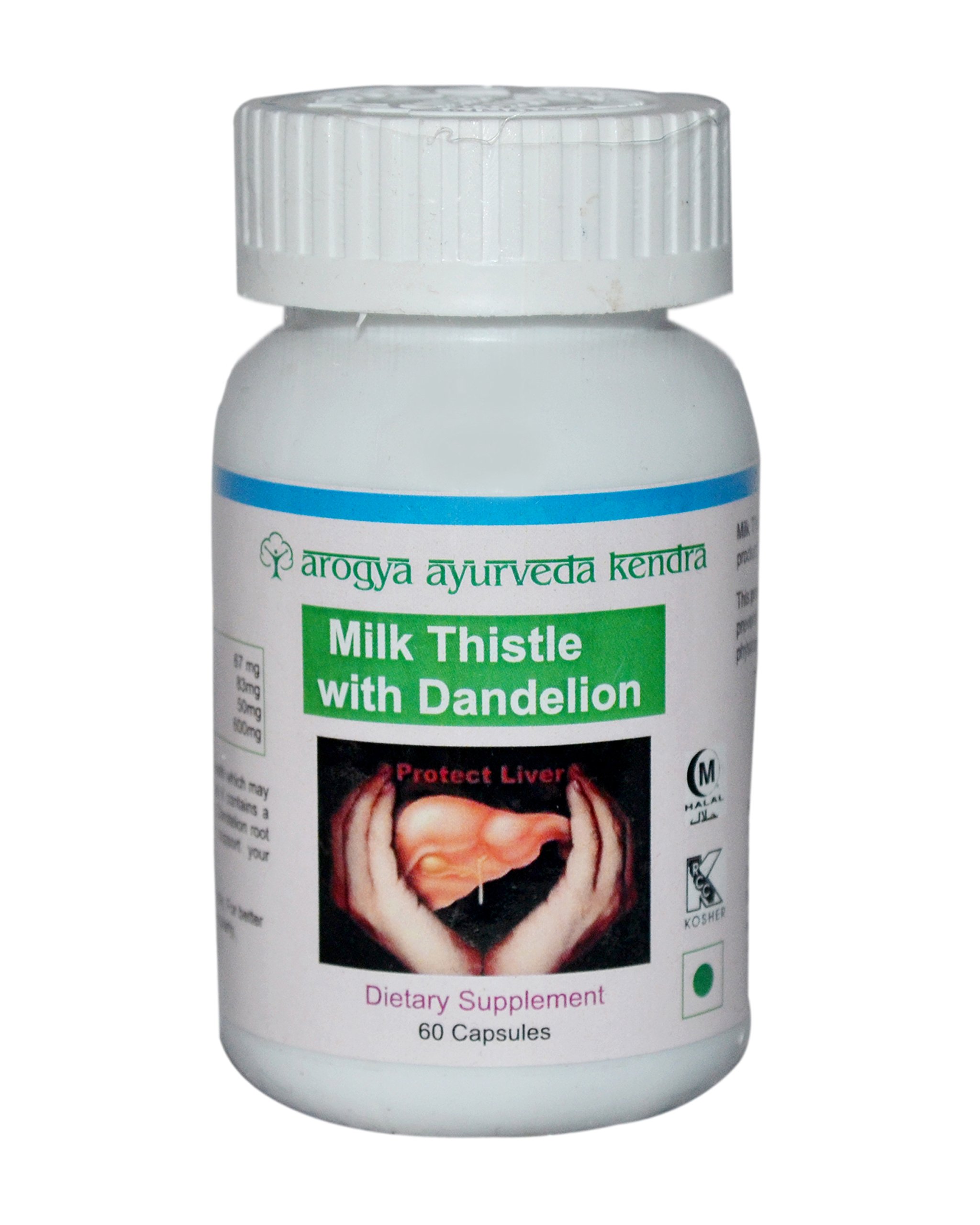 Arogya Ayurveda Milk Thistle with Dandelion Capsules (Ayurvedic Remedy) Helpful in Healthy Liver Functioning & Promote effective digestion.