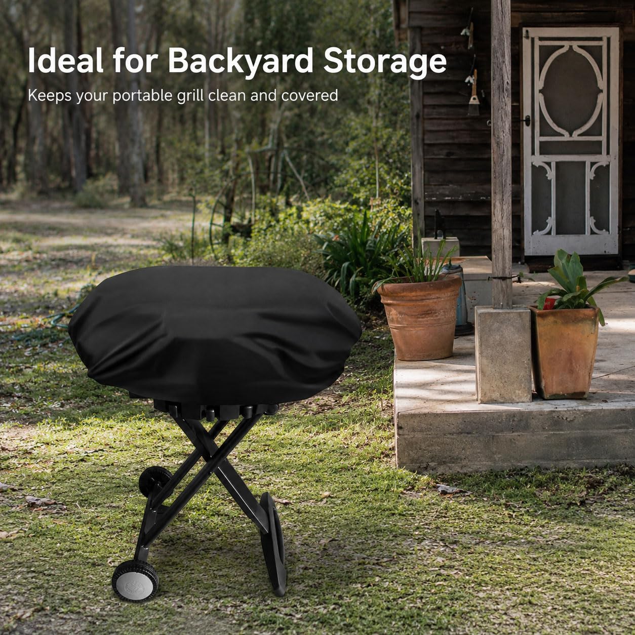 Copertura Barbecue Portatile per Grill2Go X200 25409200 2024 2025 2026+, Impermeabile Copri BBQ Oxford 420D, Anti-UV e Antipolvere con Coulisse Regolabile