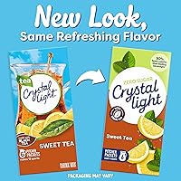 Vista 4 de Crystal Light - Mezcla de bebida en polvo con sabor natural a té dulce, 6 paquetes para jarra