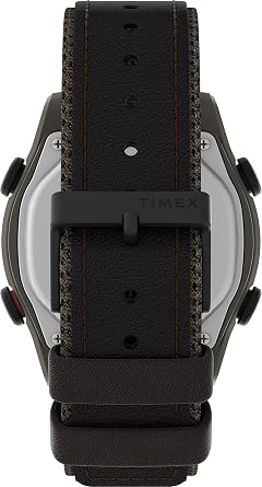 Timex Expedition Robuste digitale Herren-Armbanduhr 43mm mit Lederband