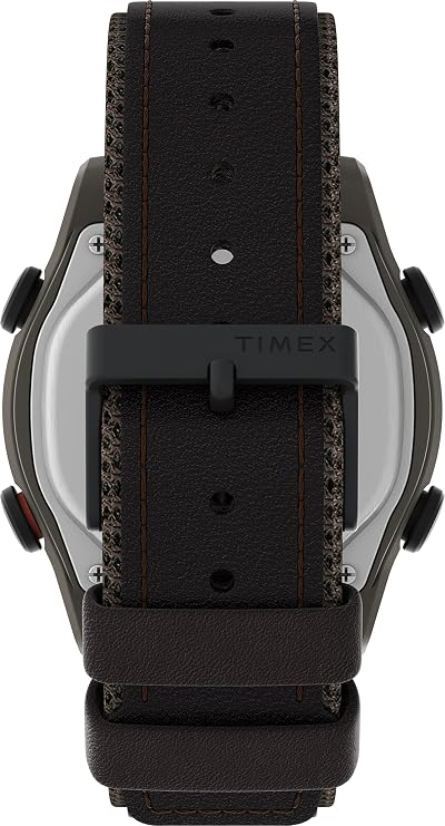 Timex Expedition Robuste digitale Herren-Armbanduhr 43mm mit Lederband