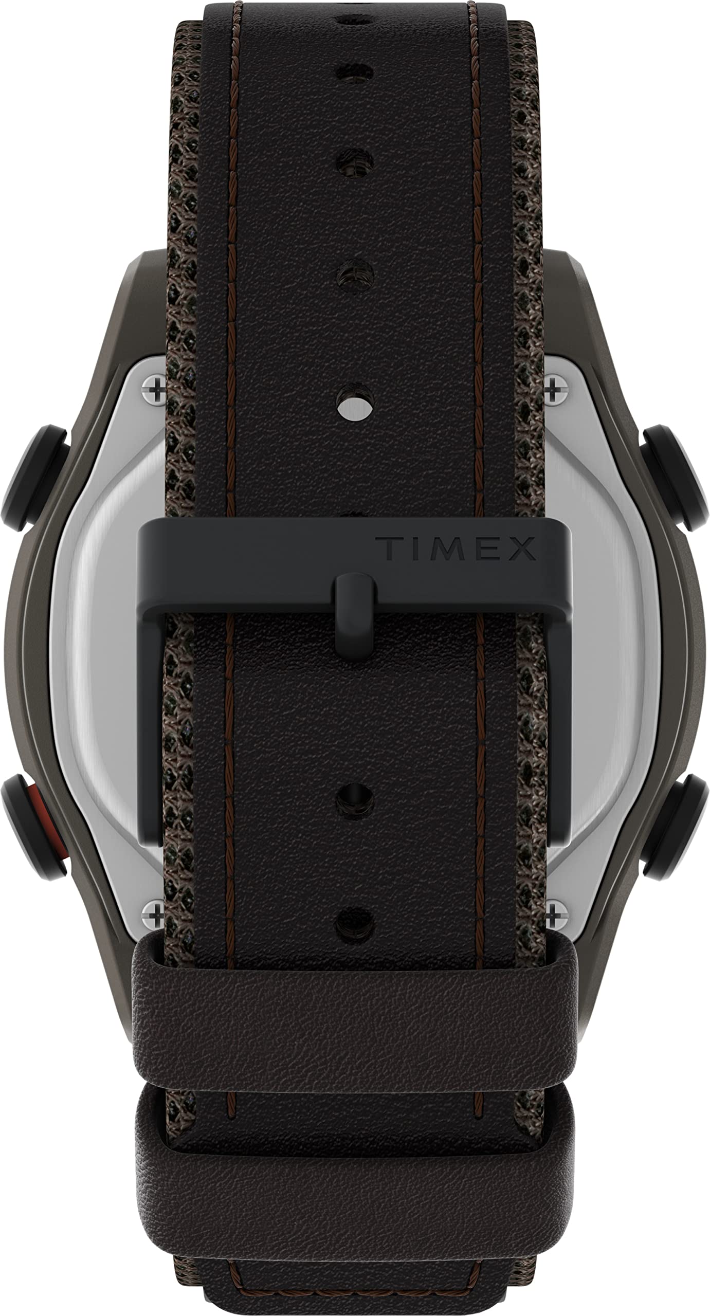 Timex Expedition Montre numérique Robuste pour Homme avec Bracelet en Cuir 43 mm