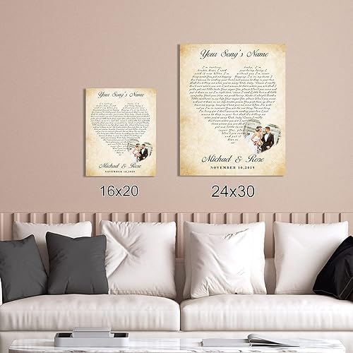 Vista 137 de Letras de música personalizadas, canciones, lienzo/fotos sin marco/impresiones enmarcadas con corazón en nombres de corazón, fecha de carga de fotos