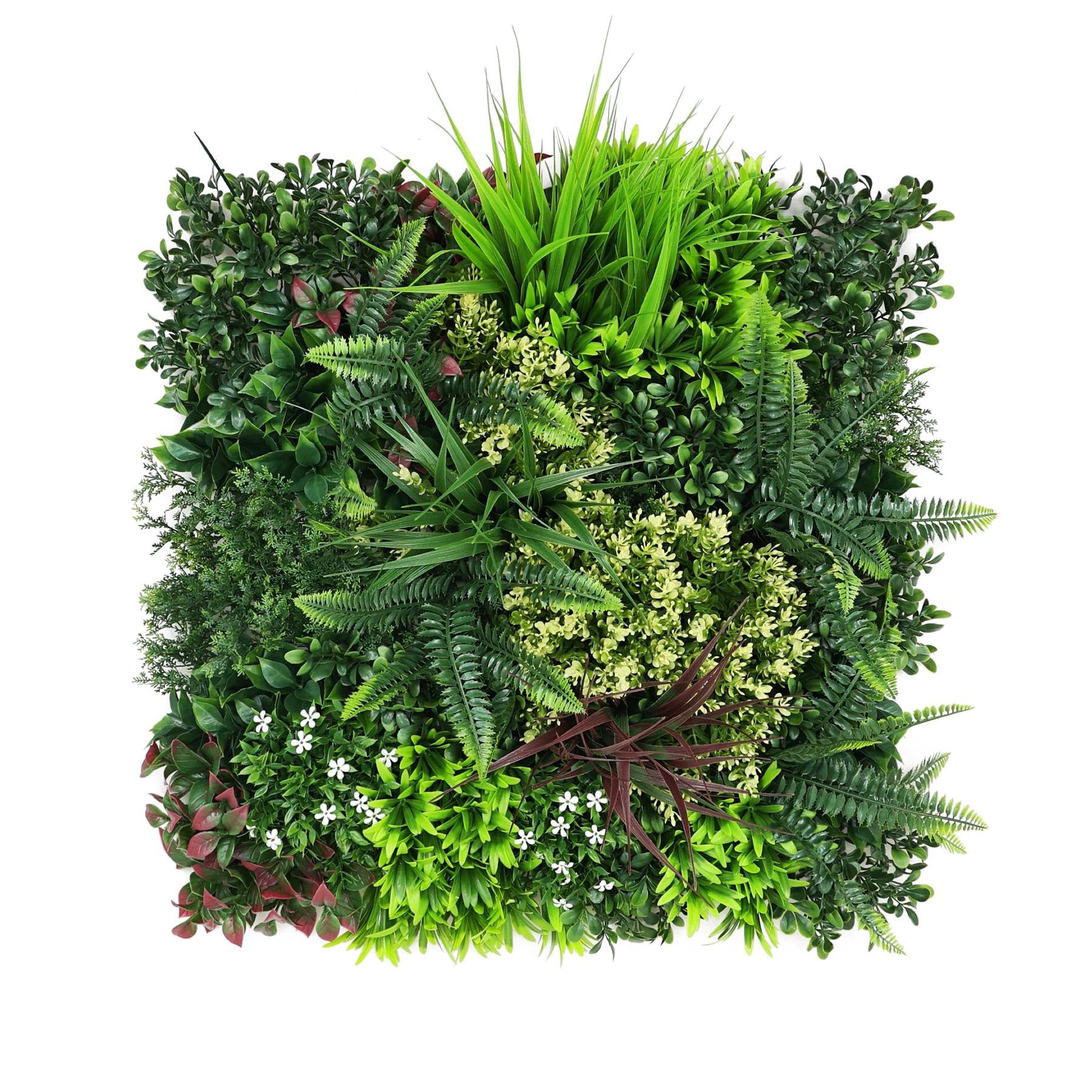 True Products Premium Artificial Plants Living Wall Panel Carnival D Indoor or Outdoor FR UV Stable 50 x 50cm Home, Office, Cafe, Shop, Salon, Wedding