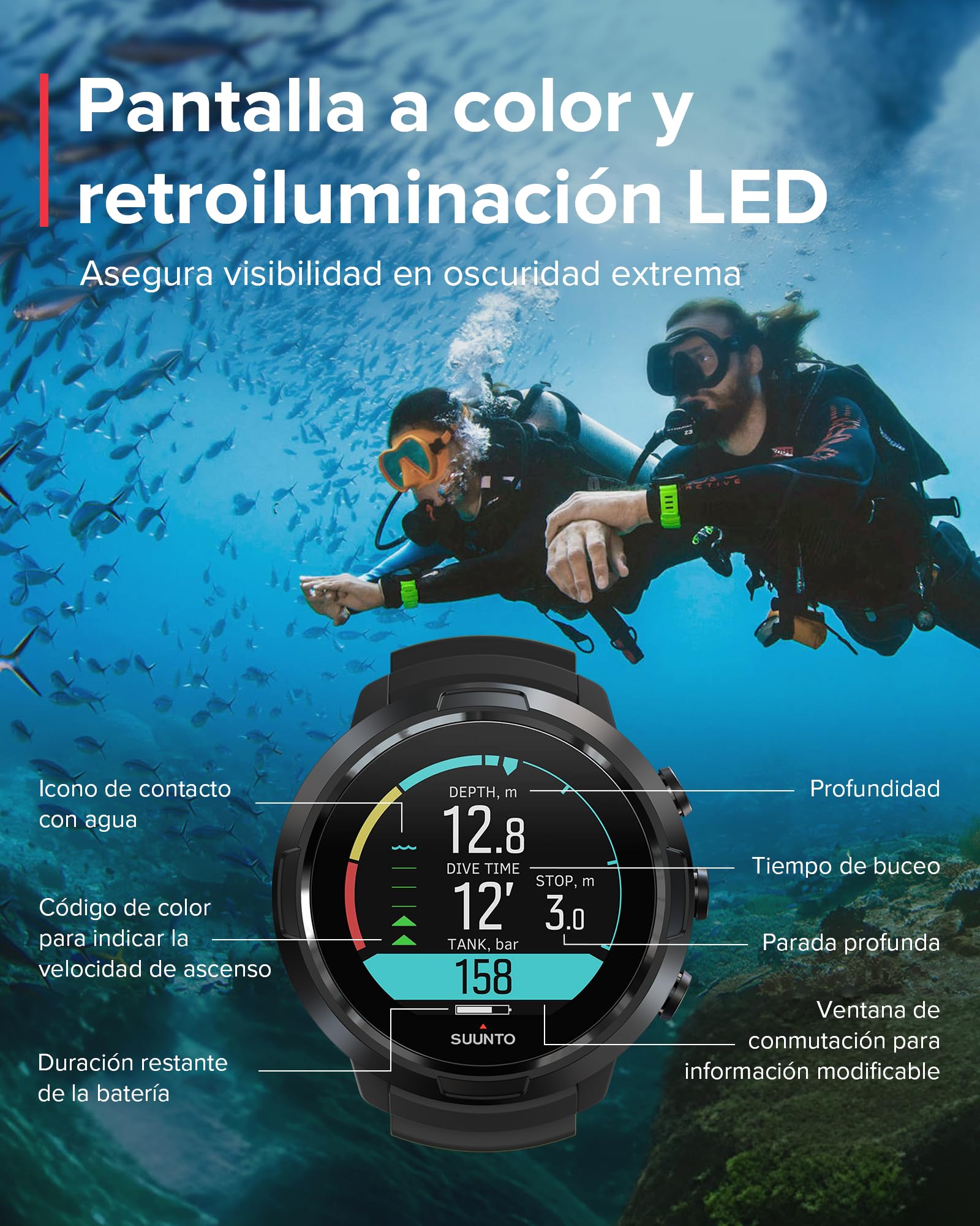 Suunto Ordenador de Buceo Dive D5