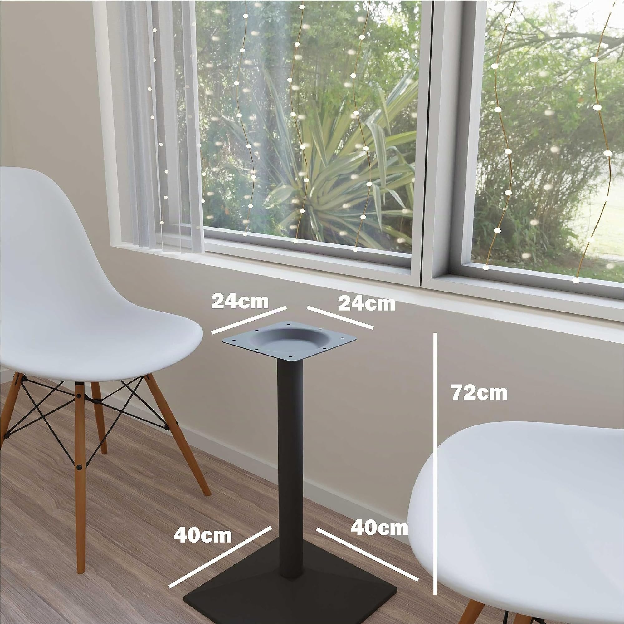 ONPIRA® Tischgestell schwarz Höhe 72cm pulverbeschichtetet inkl. Bodenausgleichsschrauben