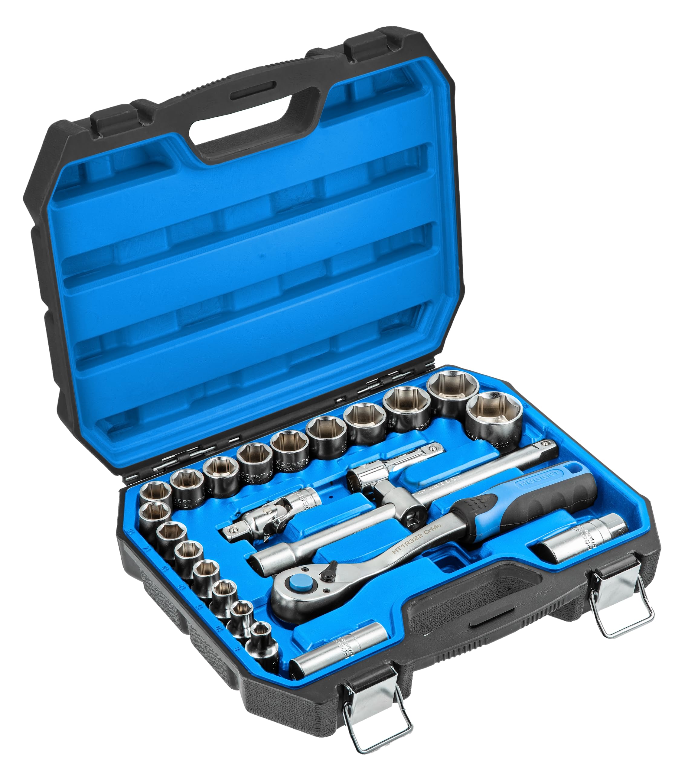Kit d'outils avec cliquet 72 dents Högert Technik en acier CrV allié de qualité