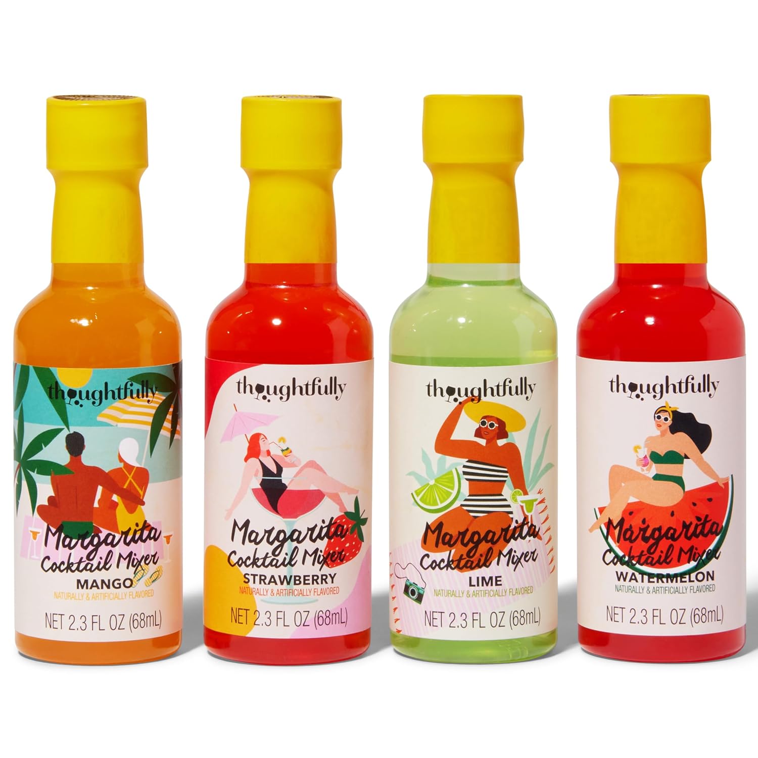 Thoughtfully Cocktails, Margarita Cocktail Mixer Gift Set, PreMeasured