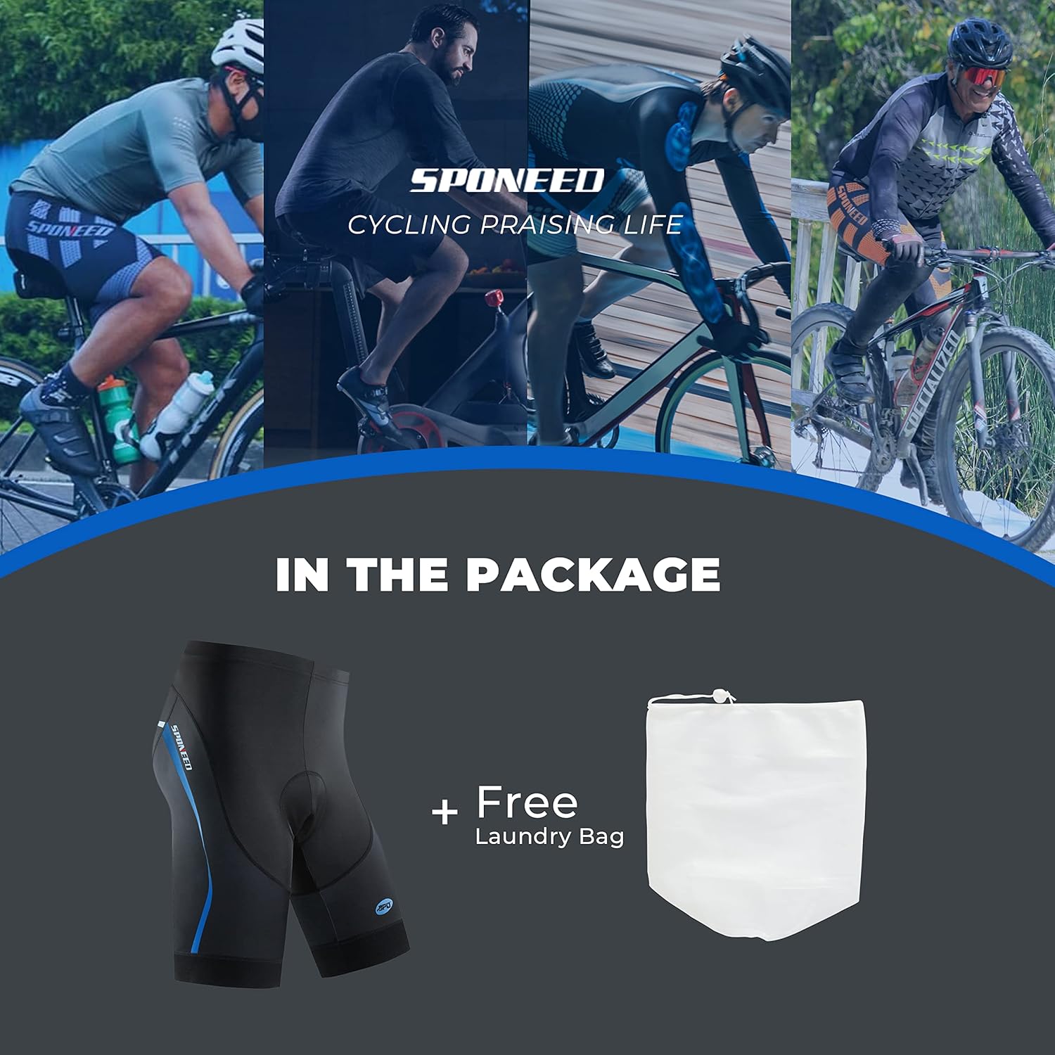 Men's Cycling Shorts Padded Biking Bottoms Team Bike Sportwear - Image 5