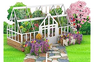 Womens Birthday Cards - HEARTAGS 6x8 in Greenhouse Pop Up Birthday Cards
